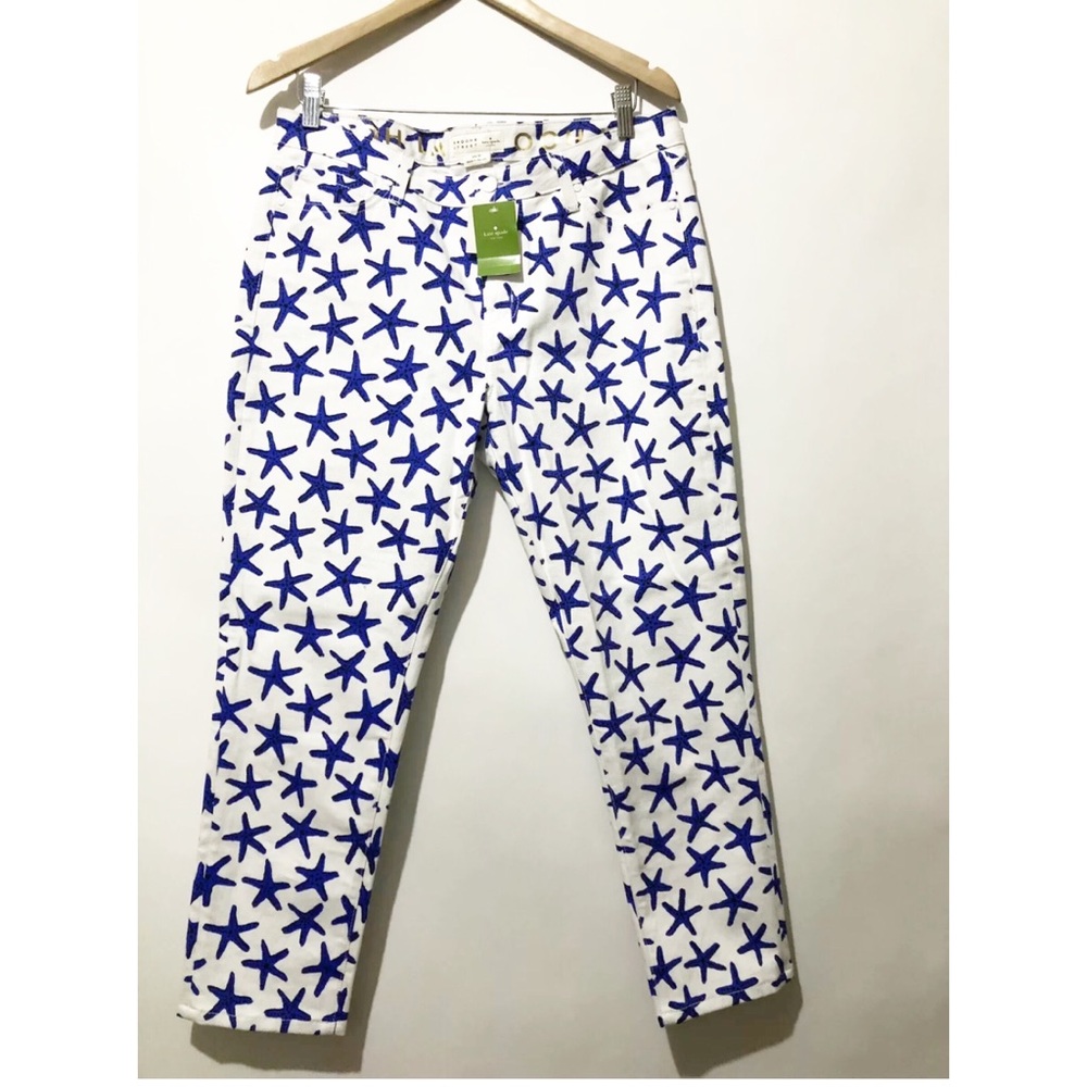 Kate Spade White Blue Size 30 High Waist Jeans